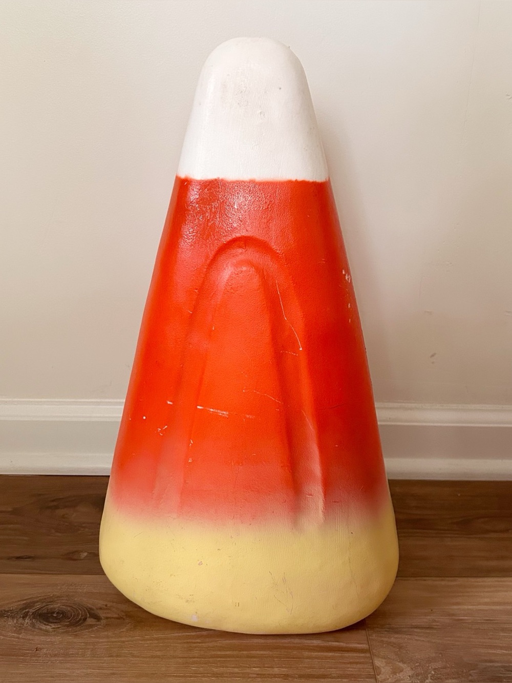 Vintage 1995 Union Products Inc. Lighted Candy Corn Blow Mold Lighted orange